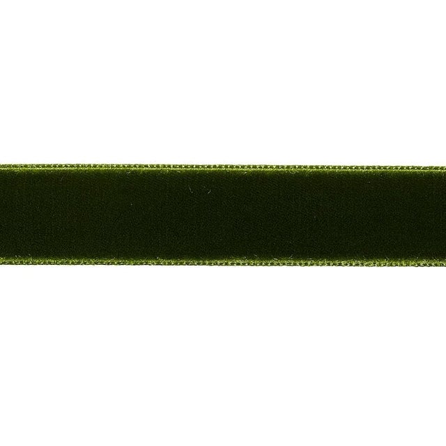 Transitional Sample - Schumacher Velvet Tape Medium in Moss For Sale - Image 3 of 3