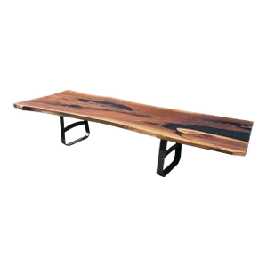 Very Long Hand Crafted Live Edge Walnut Slab Coffee Table