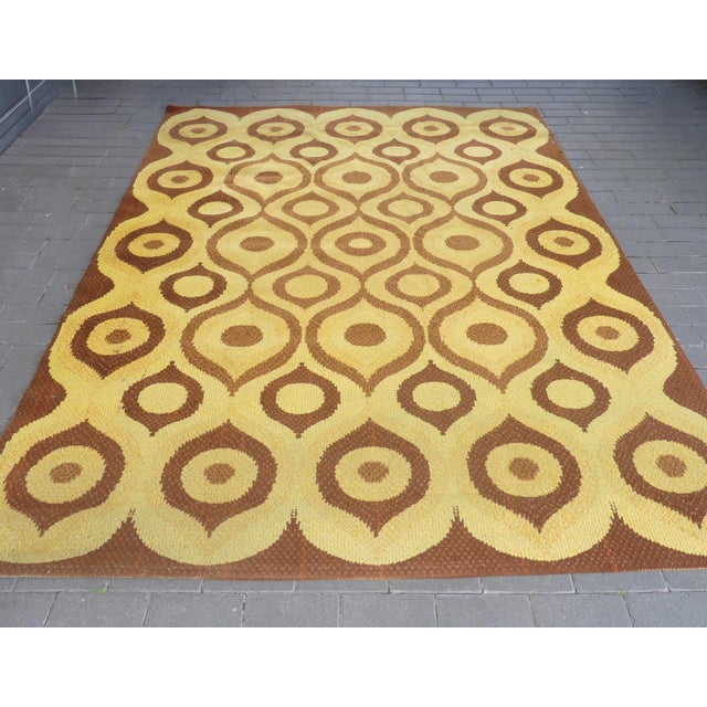 Mid-Century Modern Large Space Age Rug with Pattern, 1970s For Sale - Image 3 of 12