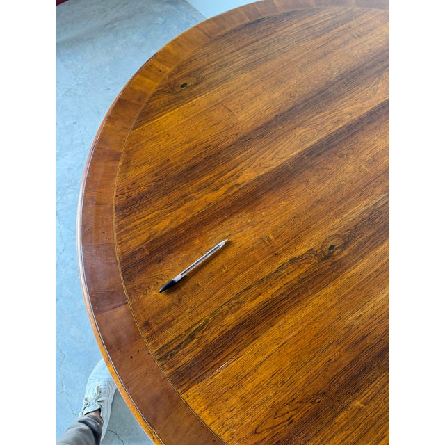 Vintage Henredon Round Dining Table With Pedestal Base For Sale - Image 9 of 12