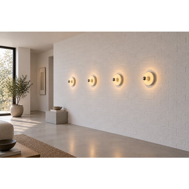 Charlotte Perriand German White Wall Lights, 1960s, Set of 2 For Sale - Image 4 of 16