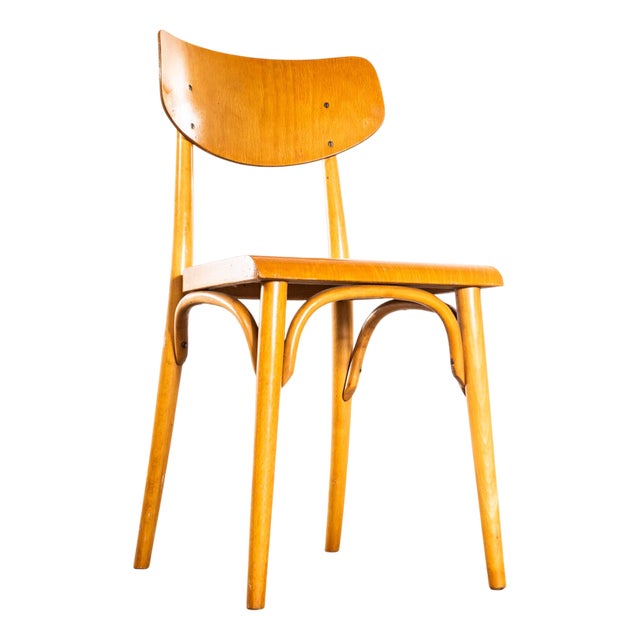 Honey Glossed Shield Back Dining Chairs, 1960s, Set of 4 For Sale