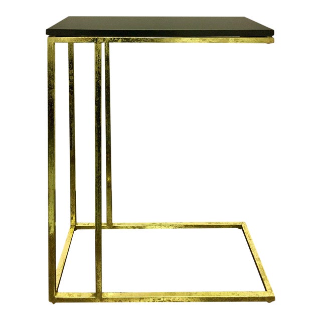 Contemporary Marko Marble Top Accent Table Living Room Side