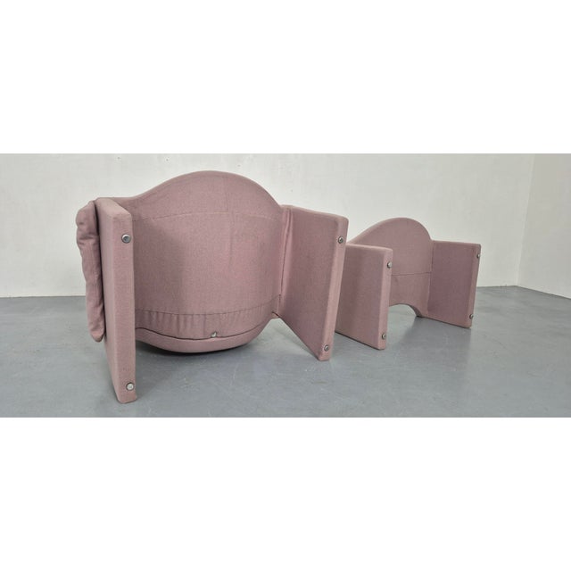 Set of P60 Chair and Ottoman by Vittorio Introini for Saporiti, Italy, 1960s For Sale - Image 10 of 16