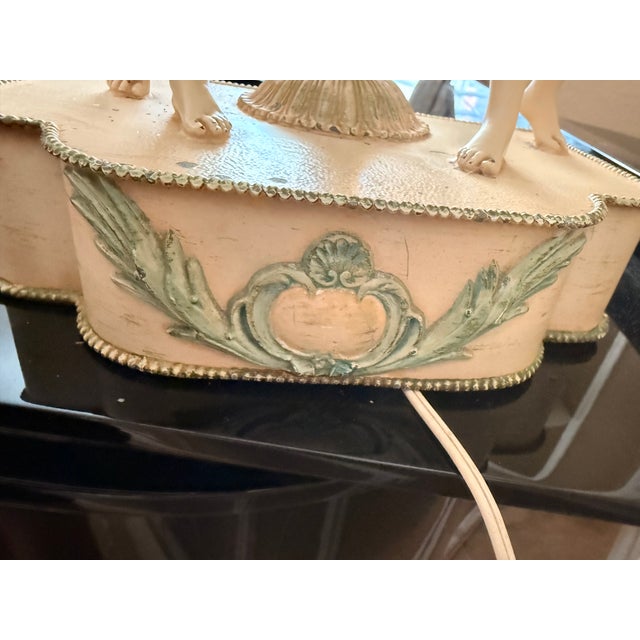 Antique L & F Moreau Figural Double-Light Lamp Collection Francaise - French Renaissance Style With Original Shades Lamp. Foundry Mark. For Sale - Image 13 of 18