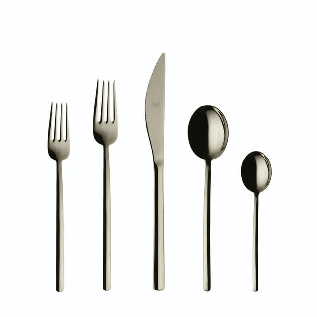 Contemporary Mepra Due 20-Piece Flatware Set, Champagne For Sale - Image 3 of 3