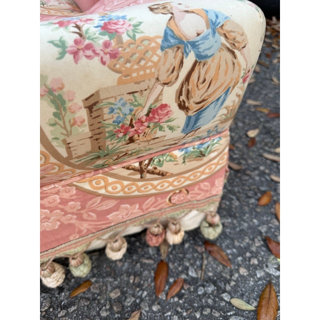 Textile Brunswick and Fils Club Chairs, a Pair For Sale - Image 7 of 10