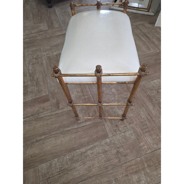 Maitland Smith Gilt Metal Bench For Sale - Image 12 of 12