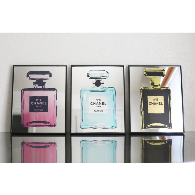 Chanel No. 5 Perfume Bottle Mirrors Set of 3 Chairish