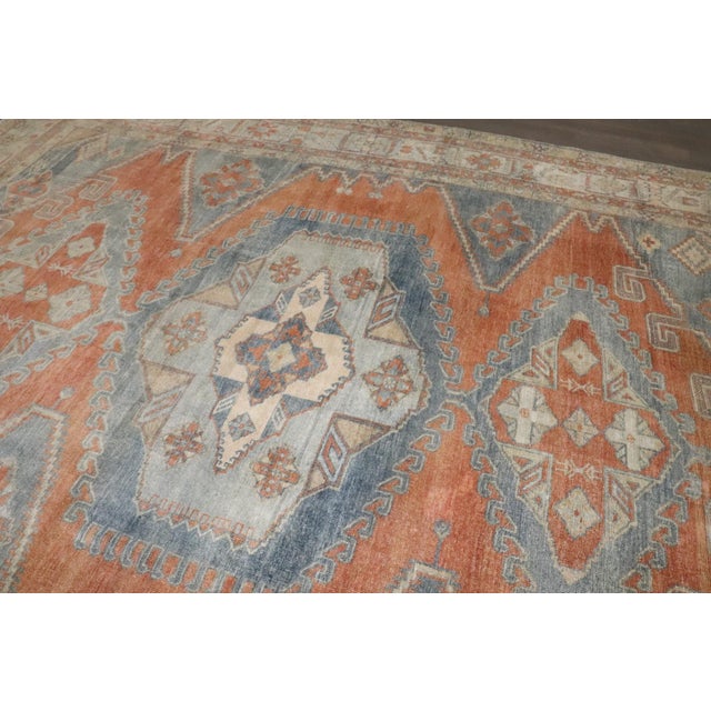 Textile Antique Geometric Persian Veece Room Size Rug For Sale - Image 7 of 9