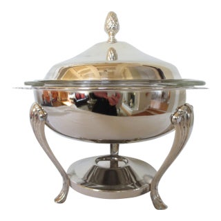 1970s Towle Silverplate Chafing Dish With Insert For Sale