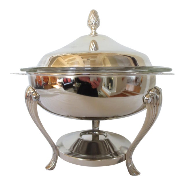 1970s Towle Silverplate Chafing Dish With Insert For Sale