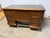Vintage Hekman Oak Tooled Leather Top Executive Office Desk " For Sale - Image 9 of 14