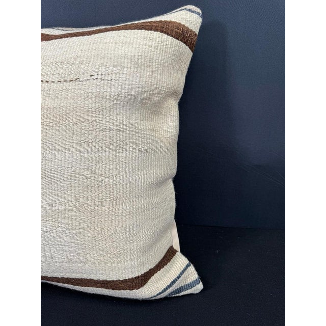 Contemporary Turkish Hemp Pillow Cushion Natural Beige Brown Cushion Cover 20x20 For Sale - Image 3 of 4
