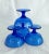 Art Deco Circa 1936 Hazel Atlas “Moderntone” Pedestal Dessert Cups in Ritz Blue – Set of 4 For Sale - Image 3 of 13