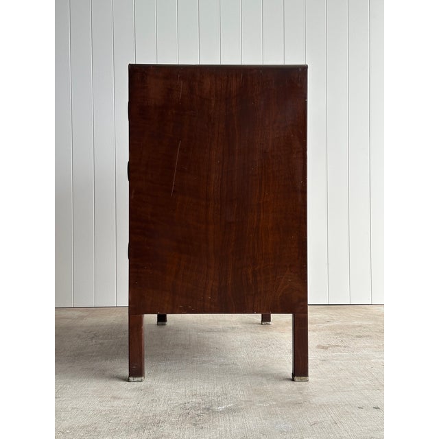 Vintage Norman Bel Geddes for Simmons Steel Chest of Drawers With Brass Pulls, C. 1930s For Sale - Image 15 of 18