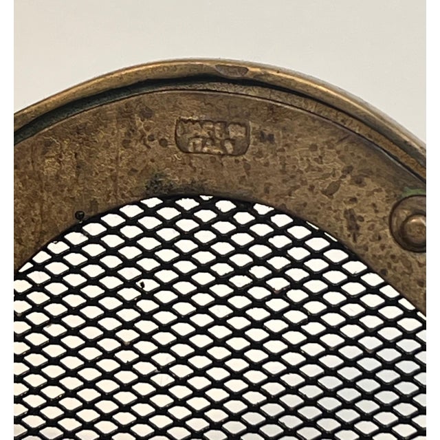 Neoclassical style brass fireplace screen and 4 grate panels For Sale - Image 10 of 12