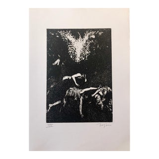 Jack Zajac, Surrealist Figurative Aquatint Etching California Modernist Sculptor Artist For Sale
