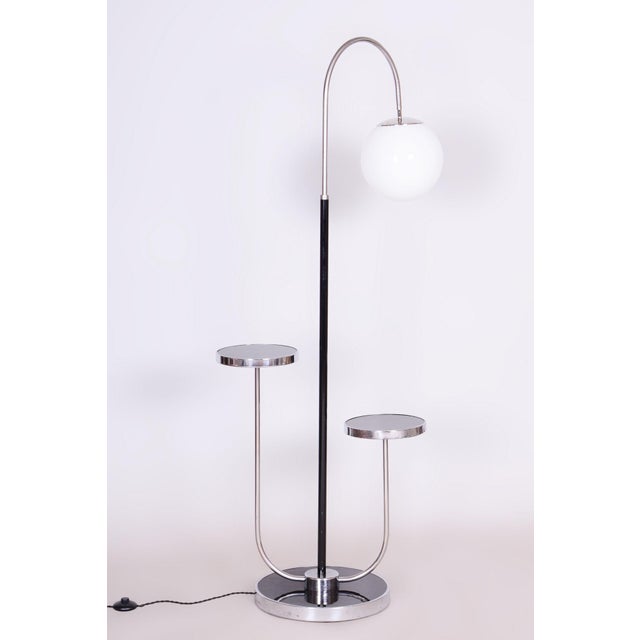 Bauhaus Chrome Floor Lamp by J. Halabala for Up Zavody, Czechia, 1930s For Sale - Image 6 of 13