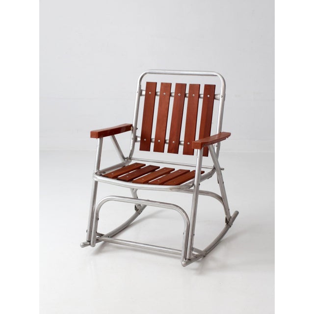 Mid-Century Folding Rocking Chair For Sale - Image 10 of 12