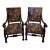 Vintage French Louis Philippe Style Armchairs With Carved Wood Arms and Legs - A Pair For Sale