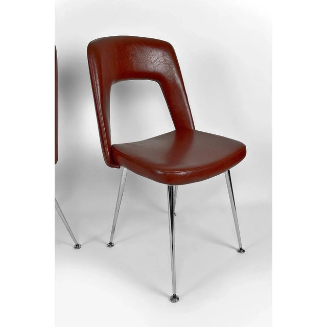 Chrome and Leatherette Conference Chairs, 1960s, Set of 2 For Sale - Image 11 of 13