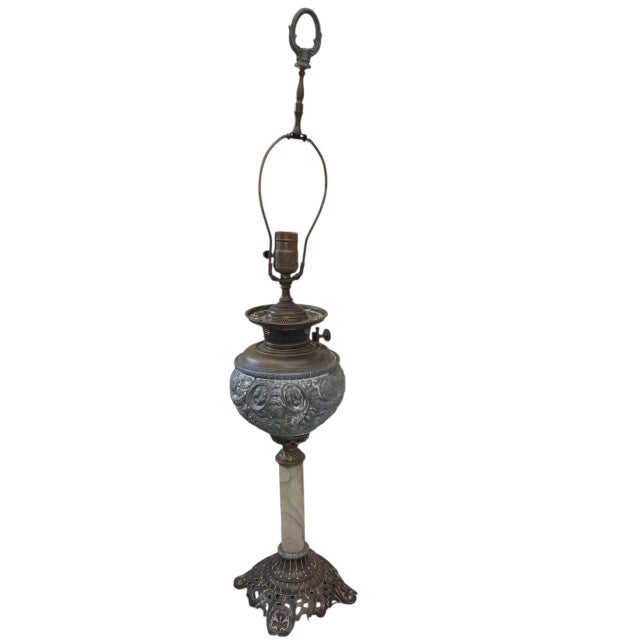 Antique Bradley & Hubbard Banquet Onyx Lamp Own a Masterpiece of Victorian Elegance: Authentic For Sale - Image 12 of 12
