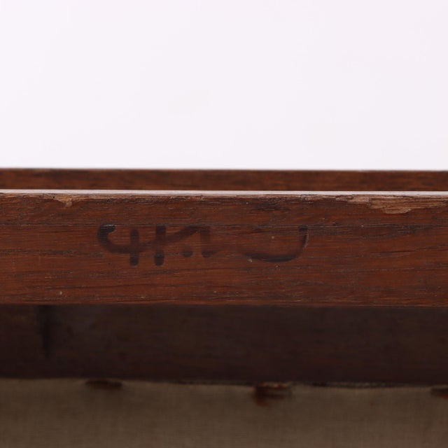 Rare Set of Six French Oak Dining Chairs by Charles Dudouyt, C 1940 For Sale - Image 9 of 11