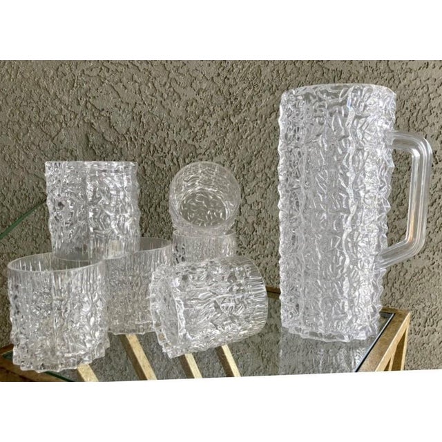 Circa 1980 “Snow Crystal” 7-Piece Acrylic Tumbler & Pitcher Beverage Set For Sale - Image 13 of 14