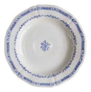 Round Royal Serving Dish in Earthenware from Gien, 1940s