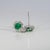 Colombian Emerald Earrings With Earth-Mined Diamond Accents: Solid 14k Gold, 5mm For Sale In Columbus - Image 6 of 7