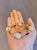 Baroque Bochic “Capri” Vintage Ruby, Blue Opal & South Sea Pearl Bangle in 18K Gold & Silver For Sale - Image 3 of 12
