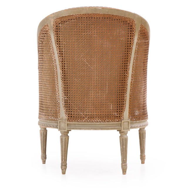 A French Louis XVI Style Painted Bergere Chair, C. 1880. For Sale In Philadelphia - Image 6 of 6