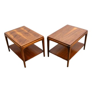 1960s Mid Century Modern End Tables Lane Set 2 Side Nightstand Restored Rhythm Pair Nm For Sale