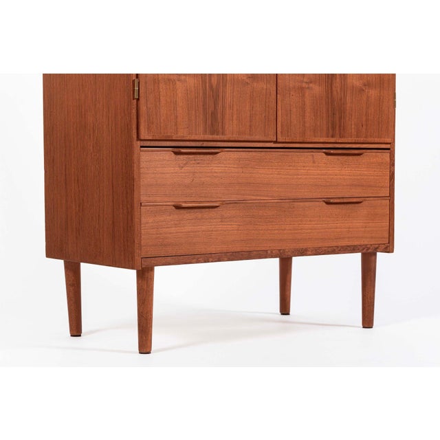 Mid Century Danish Teak Wood Storage or Bar Cabinet For Sale - Image 9 of 12
