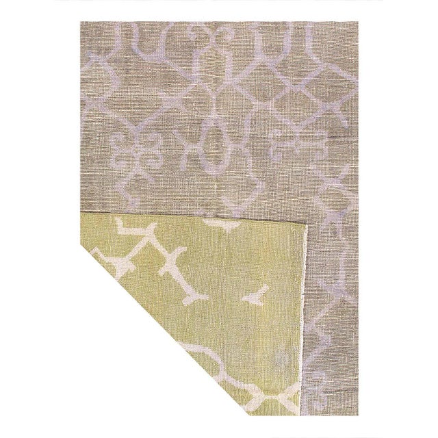 Contemporary Pasargad DC Contemporary Light Olive Hand Knotted Vintage Overdyed Rug For Sale - Image 3 of 3