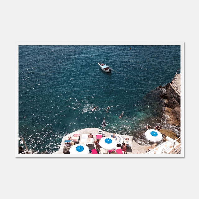 Contemporary Il Perata Aerial by Natalie Obradovich in White Framed Paper, Medium Art Print For Sale - Image 3 of 3