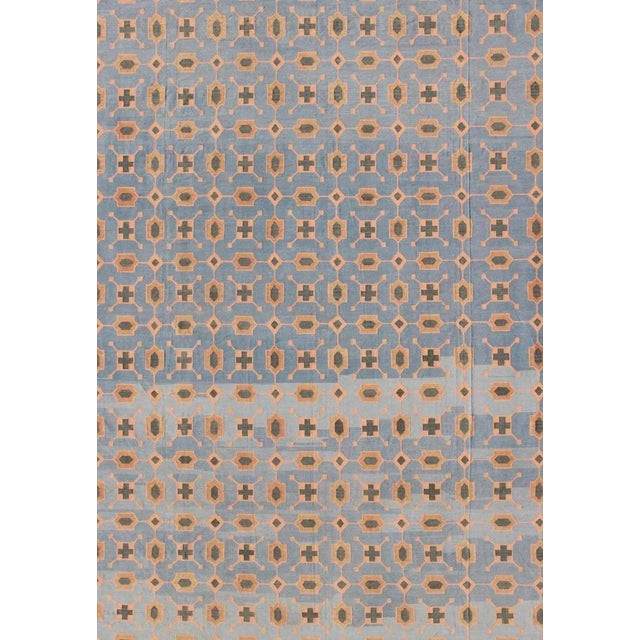 Colorful vintage Indian Cotton Dhurrie with small scale geometric design, rug 19-0504, country of origin / type: India /...