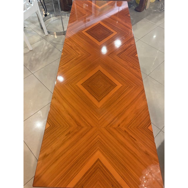 Wood 1970s Milo Baughman for Thayer Coggin Rosewood & Chrome Console Table Restored For Sale - Image 7 of 13