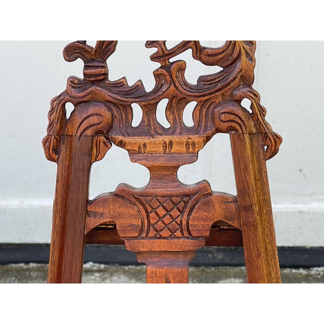Antique Mahogany Table Top Victorian Easel For Sale - Image 4 of 10