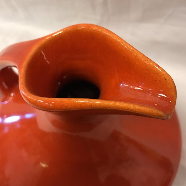 Orange Pottery Water Pitcher Chairish