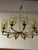 Vintage Chandelier in Brass and Etched Glass, 1950s For Sale - Image 4 of 6