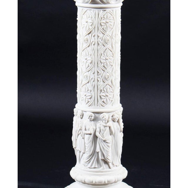 20th Century Composition Marble Bust of Apollo on Pedestal, Set of 2 For Sale - Image 9 of 15