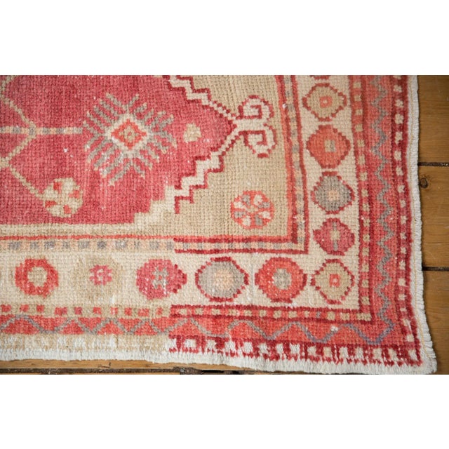 Turkish Vintage Distressed Oushak Rug Runner - 2'2" X 4'4" For Sale - Image 3 of 9