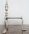 2000 - 2009 Pair of Brass Fireplace Andiron Set in Silver Antique Finish For Sale - Image 5 of 7