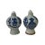 These two Chinese snuff bottles are made of porcelain, the surface is hand-painted with blue white characters graphics....