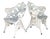 Pair of Exquisite Antique White Cast Iron Garden Chairs with Fern Motif. Freshly Painted.