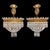 Italian Circular Crystal and Bronze Ceiling Lights, 1960s, Set of 2 For Sale - Image 6 of 13