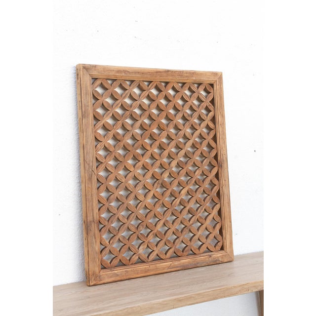 Antique Wood Lattice Garden Screen For Sale - Image 4 of 7