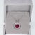 Modern 4.8Ct Rhodolite Garnet Pendant With Natural Diamonds in Solid 14k Gold, 11x9mm For Sale - Image 3 of 8
